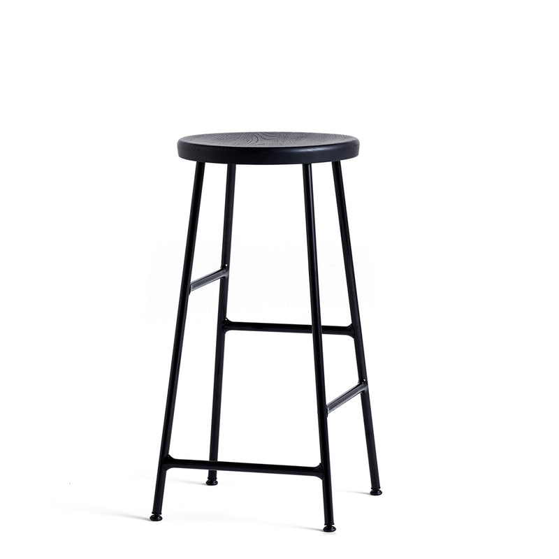 HAY - Cornet Barhocker | H 65 cm / Eiche schwarz / pulverbeschichtet soft black