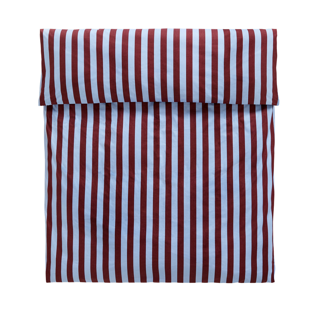 HAY - Été Bettbezug | 135 x 200 cm / bordeaux/sky blue, 150 x 210 cm / bordeaux/sky blue, 155 x 220 cm / bordeaux/sky blue, 160 x 210 cm / bordeaux/sky blue, 200 x 200 cm / bordeaux/sky blue
