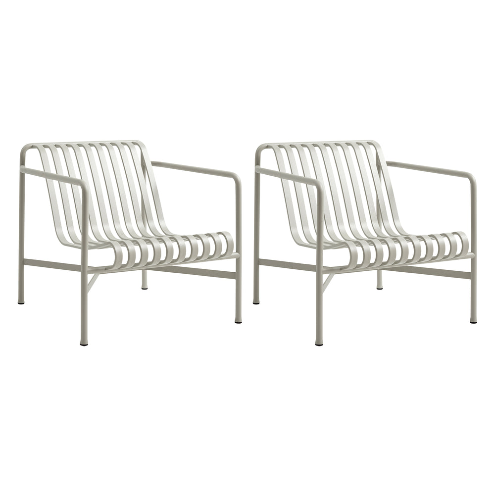 HAY - Palissade Lounge Chair Low Set | hellgrau