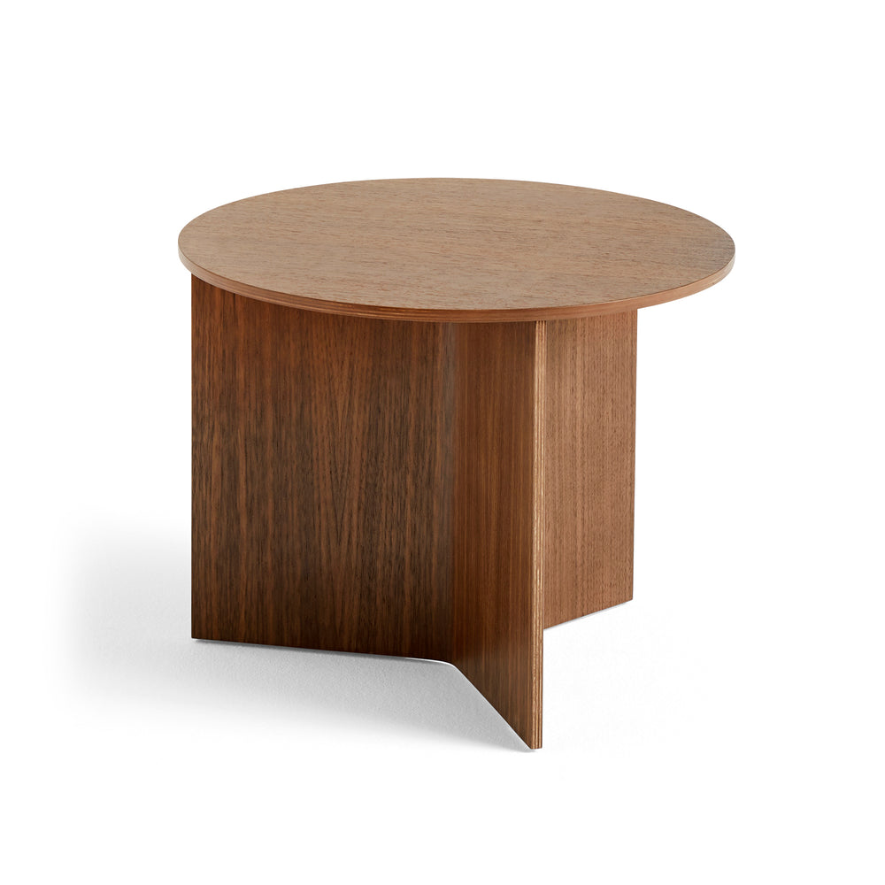 HAY - Slit Table Round | Ø 45 x H 35,5 cm / Walnuss natur