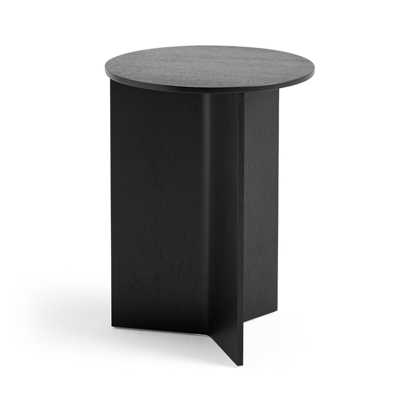 HAY - Slit Table Round | Ø 35 x H 47 cm / Eiche schwarz