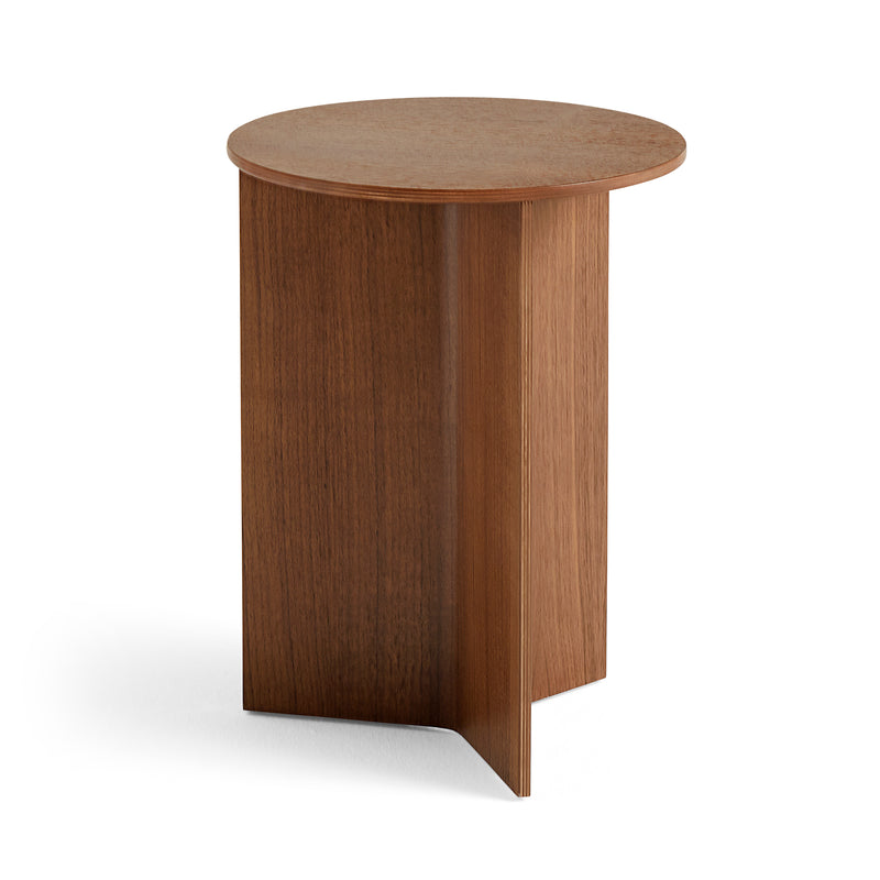 HAY - Slit Table Round | Ø 35 x H 47 cm / Walnuss natur