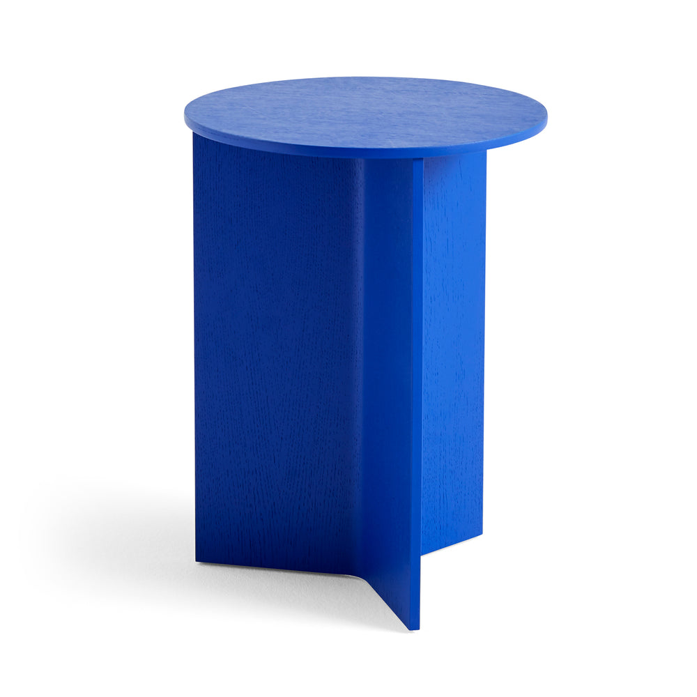 HAY - Slit Table Round | Ø 35 x H 47 cm / vivid blue