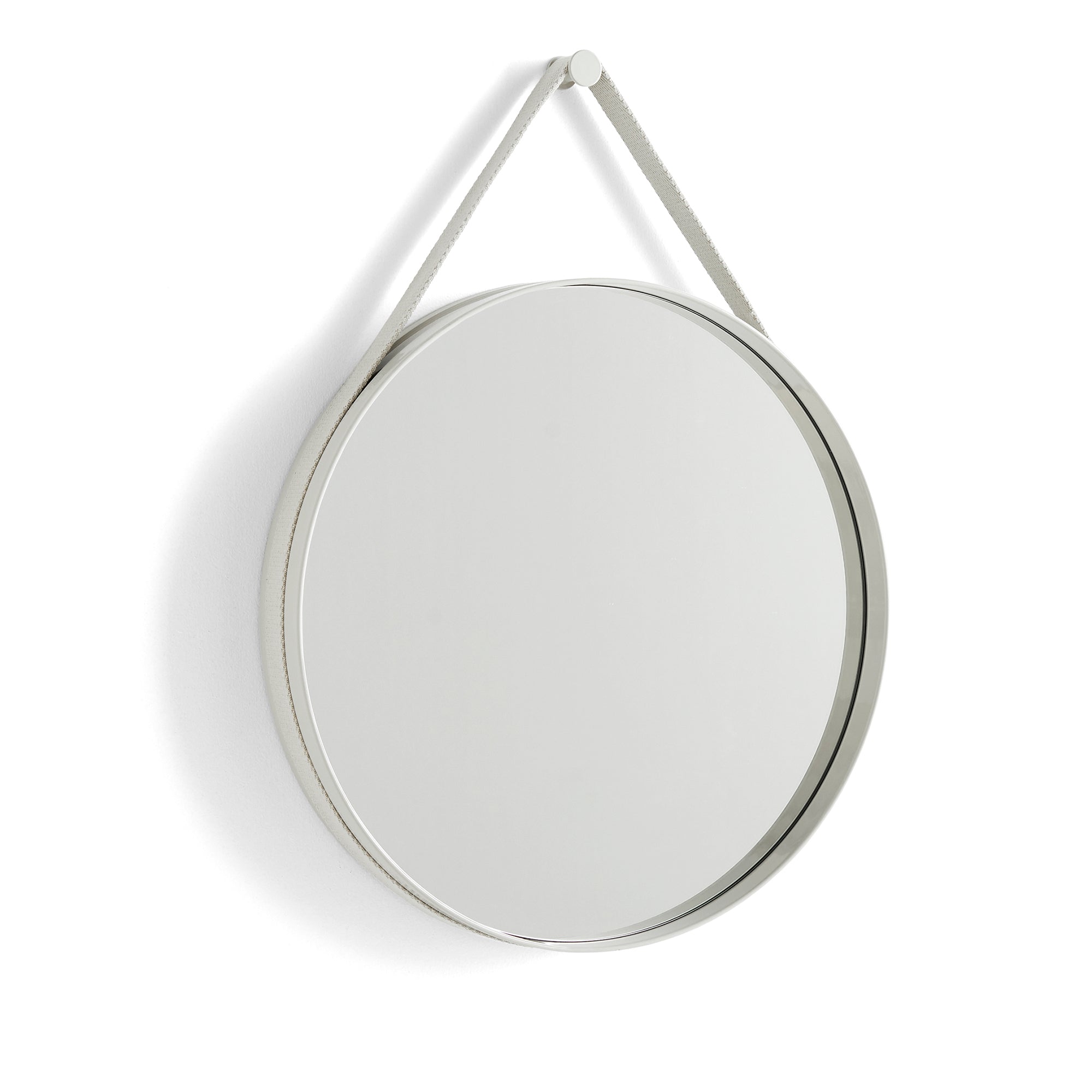 HAY - Strap Mirror | Ø 50 cm / light grey