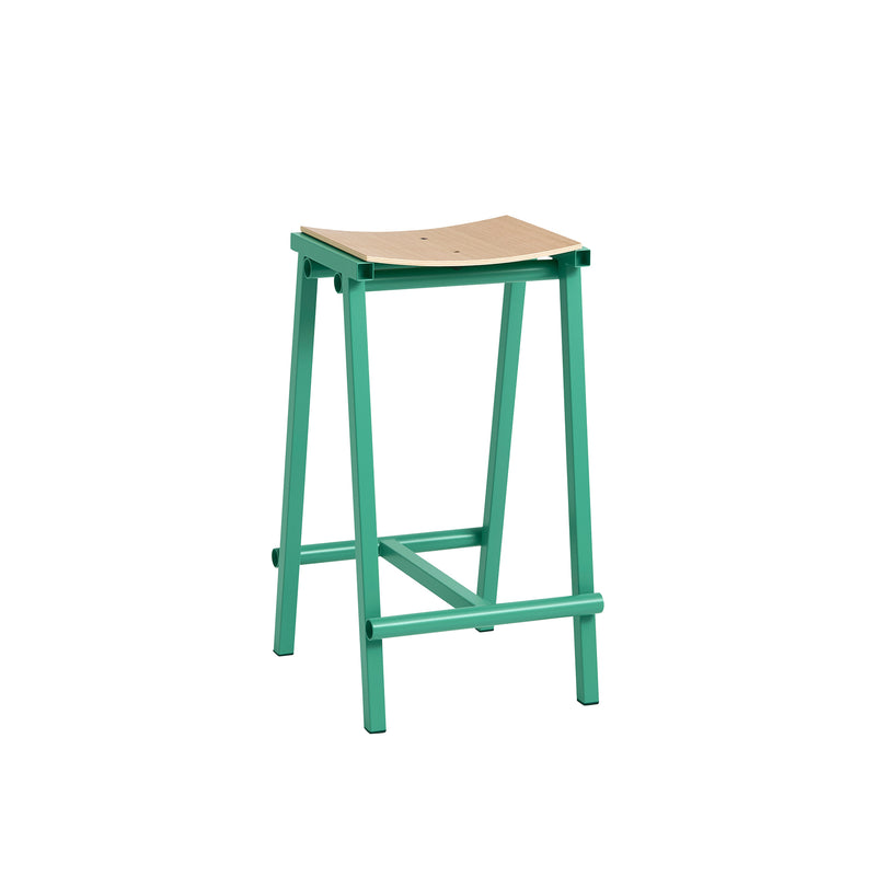 HAY - Taburete 8 Barhocker | niedrig / jade / Eiche natur