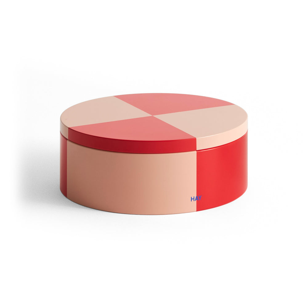 HAY - Tin Container | rund / red/soft pink