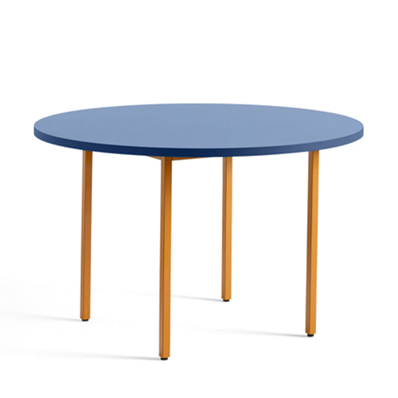 HAY - Two-Colour Esstisch rund | Ø 120 cm / blau/ocker