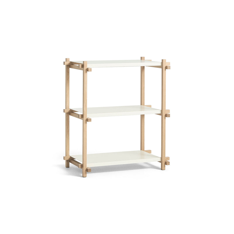 HAY - Woody Regal | Column low / almond white / Eiche geseift