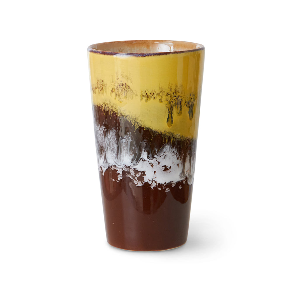 HKliving - 70's Latte Macchiato Becher | Single / creek