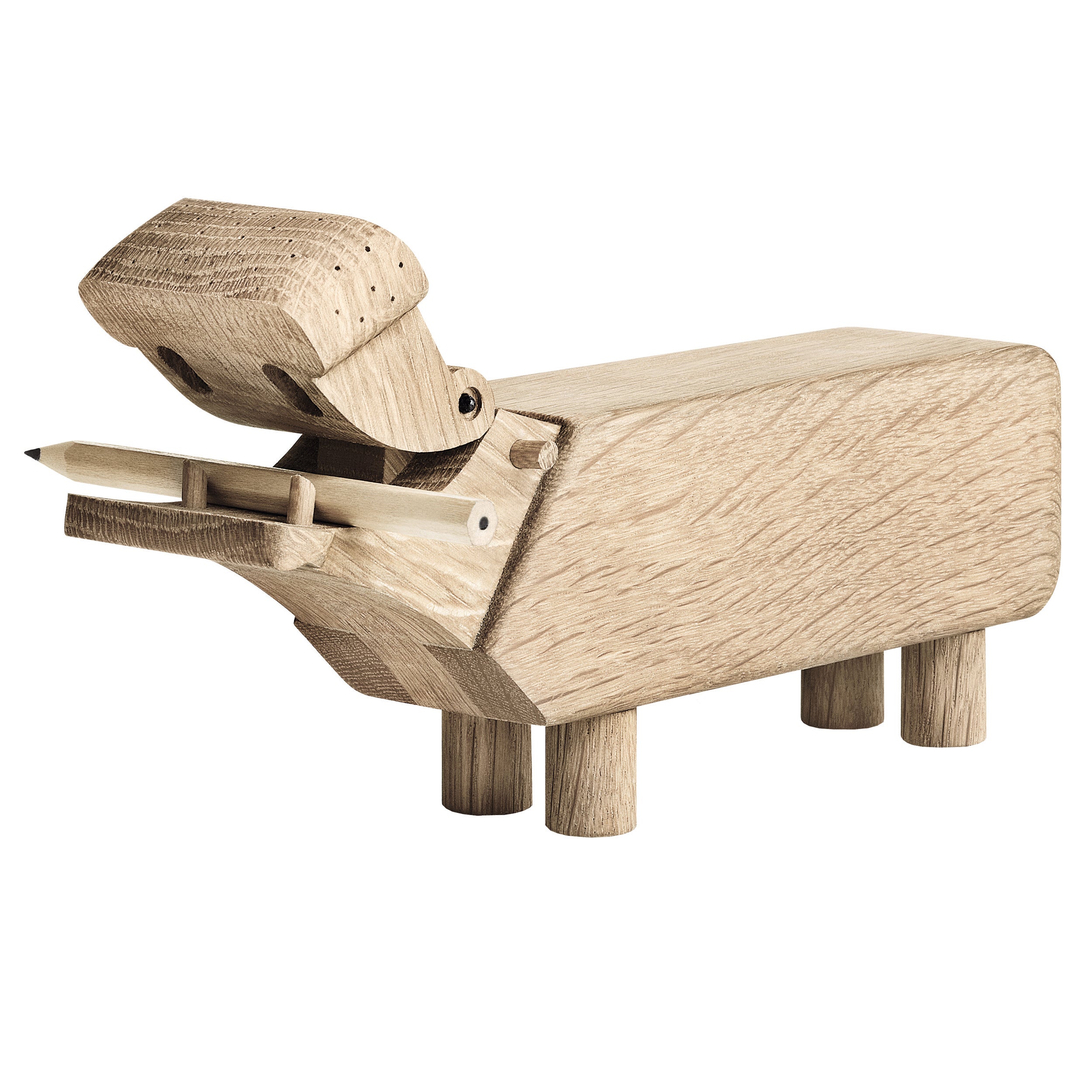 Kay Bojesen - Holz-Flusspferd | H 9 cm / Eiche natur