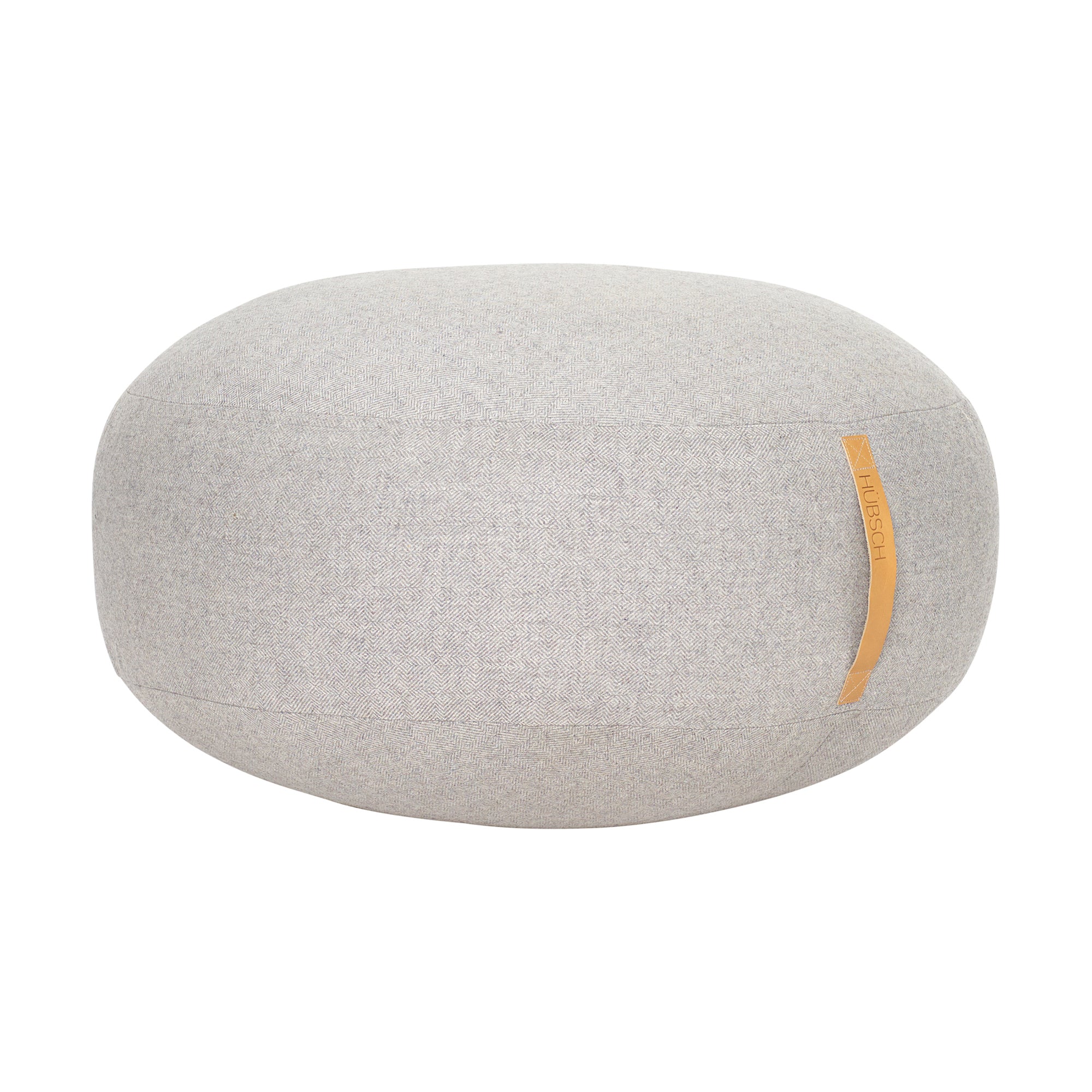 Hübsch Interior - Pouf mit Ledergriff | 