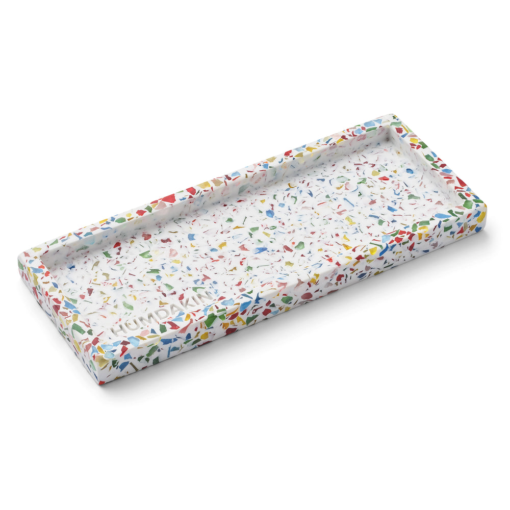 Humdakin - Terrazzo Tablett | 10 x 25 cm / rainbow