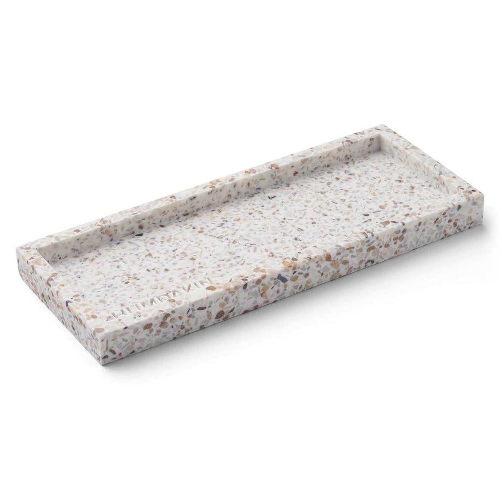 Humdakin - Terrazzo Tablett | 10 x 25 cm / natur