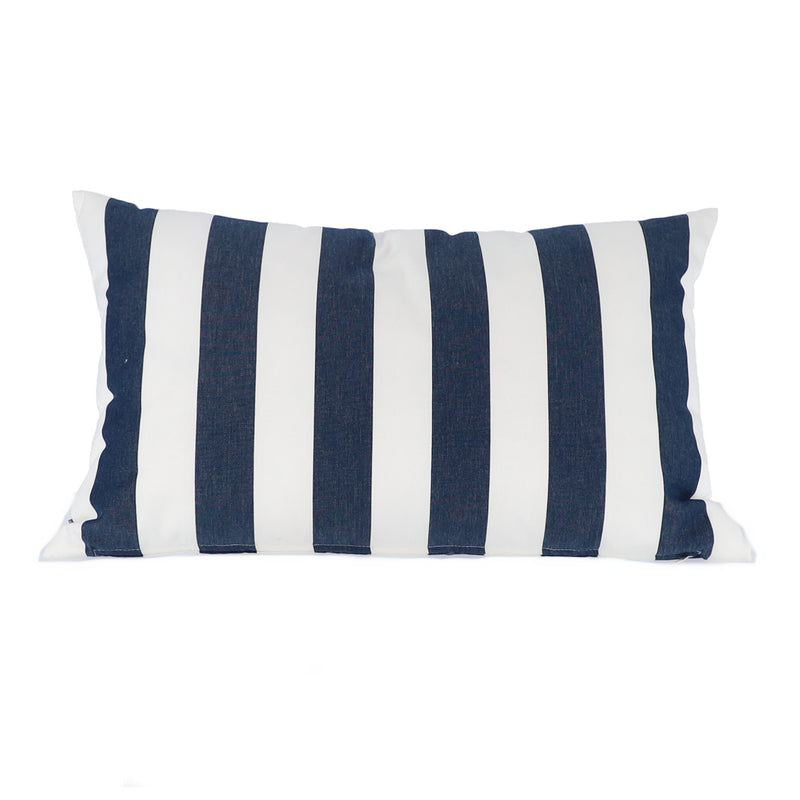 Jan Kurtz - Somnia Outdoor Kissen | 40 x 60 cm / Streifen weiß/dunkelblau