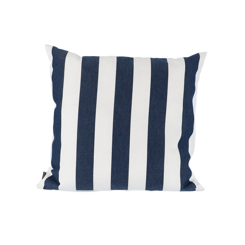 Jan Kurtz - Somnia Outdoor Kissen | 48 x 48 cm / Streifen weiß/dunkelblau
