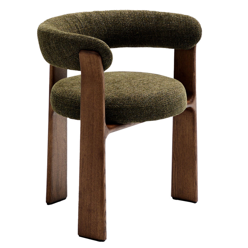 Kave Home - Granite Stuhl | Grün / Esche dunkel