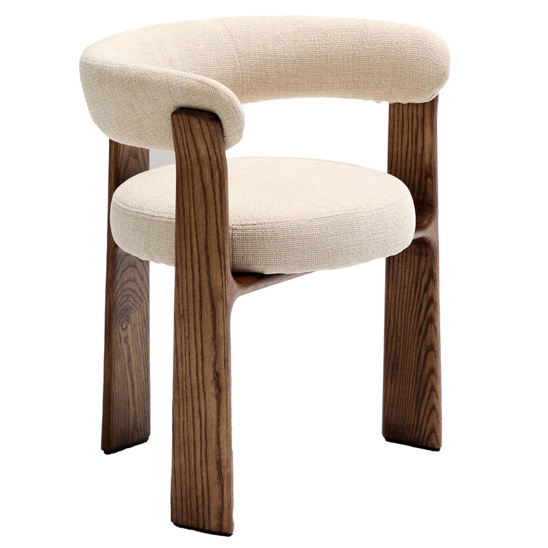 Kave Home - Granite Stuhl | Beige / Esche dunkel