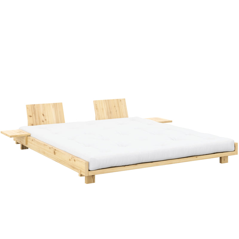 Karup Design - Social Bett | inkl. Rückenlehne und 2 Nachttischen / 180 x 200 cm / 101ClearLacquered
