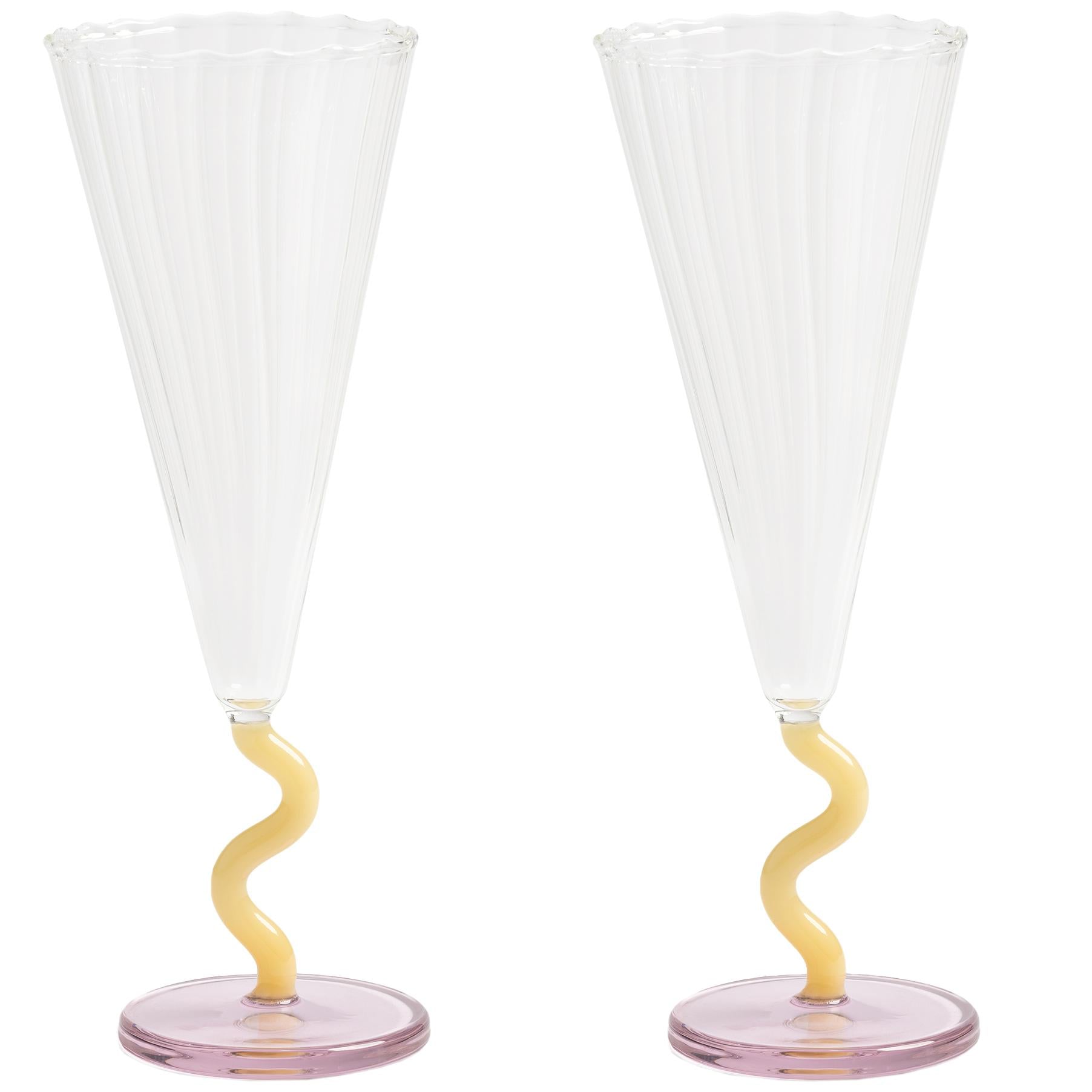 &amp;klevering - Flute Champagnerglas | caramel
