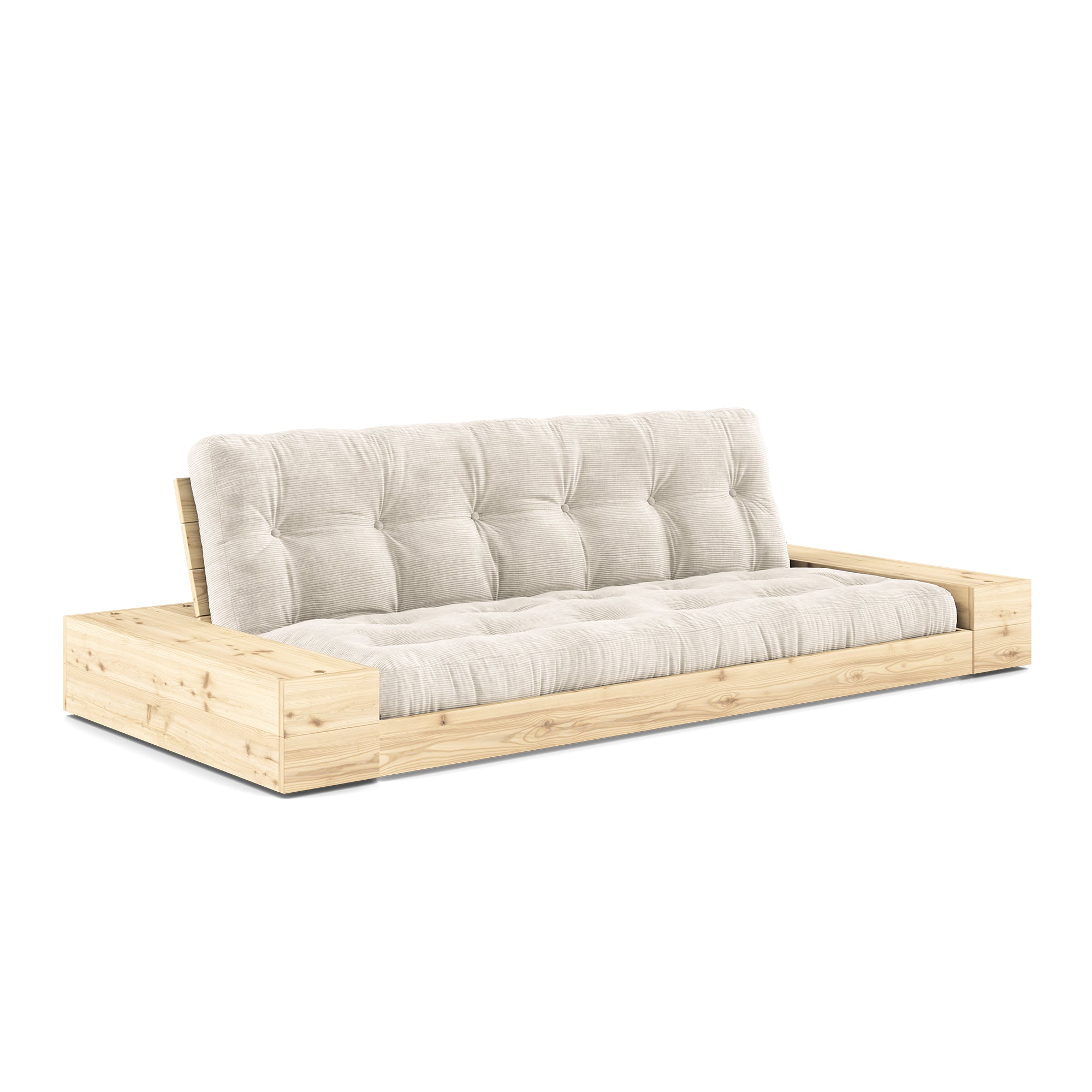 Karup Design - Base Schlafsofa mit Aufbewahrung | 510 Ivory / 101 clear lacquered