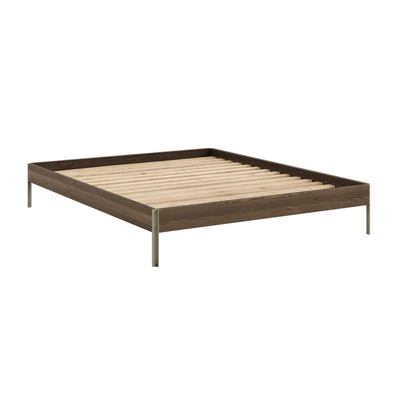 Karup Design - Core Bett | 160 x 200 cm / Kiefer carobbraun / sage green