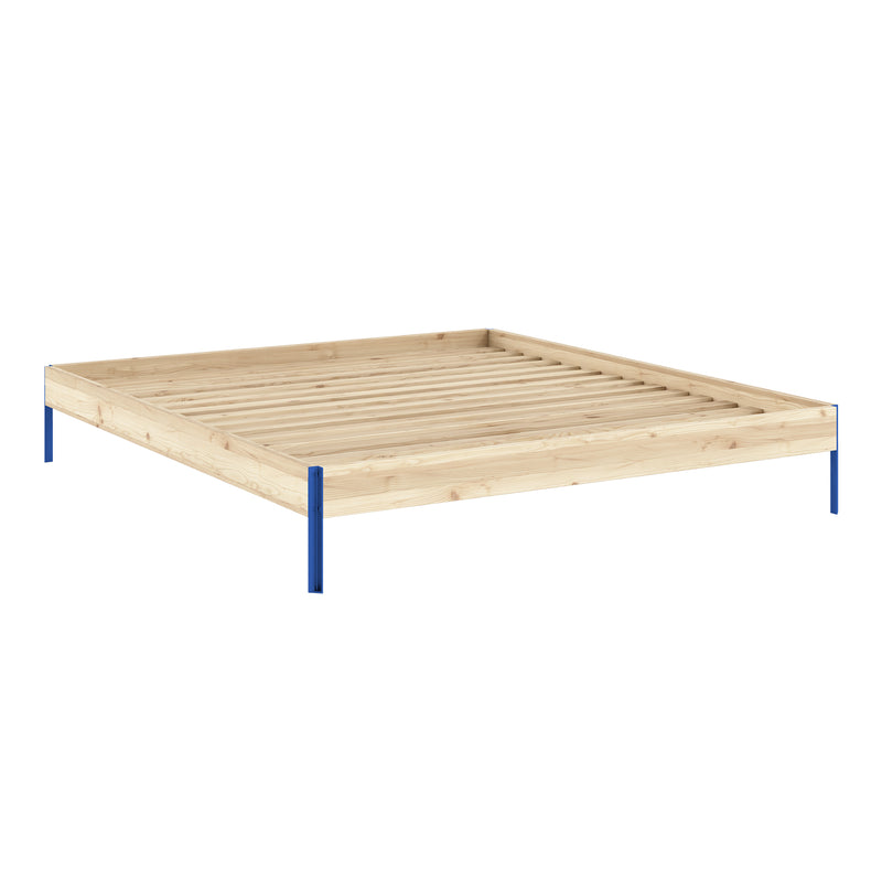 Karup Design - Core Bett | 180 x 200 cm / Kiefer natur / vivid blue