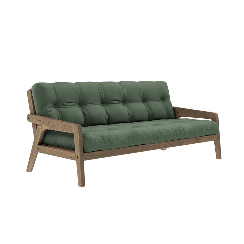 Karup Design - Grab Sofa | 756 Olive Green / 106 Carob brown lacquered