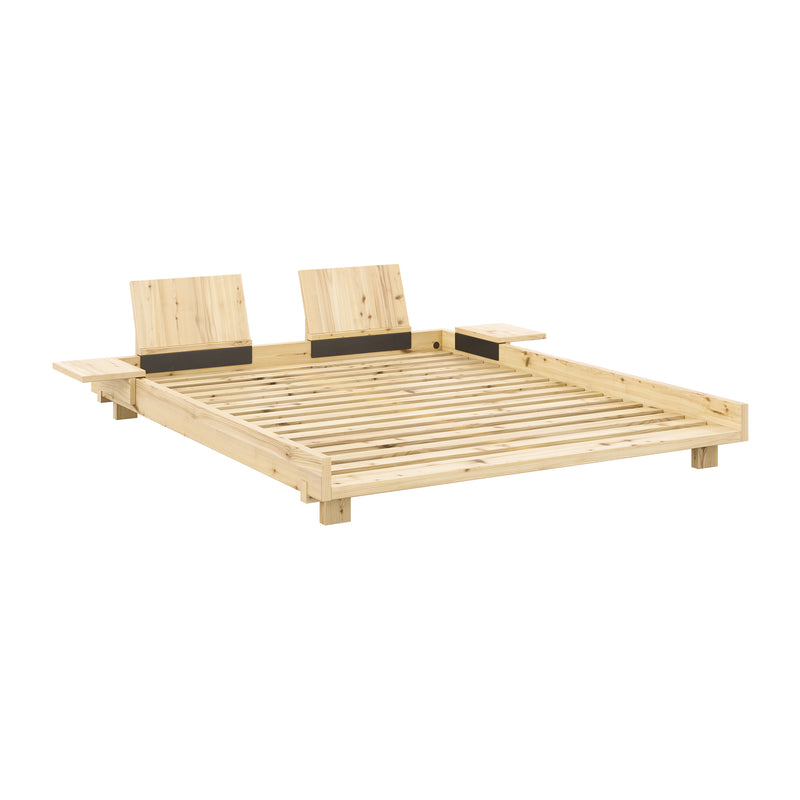 Karup Design - Social Bett | inkl. Rückenlehne und 2 Nachttischen / 160 x 200 cm / 101ClearLacquered