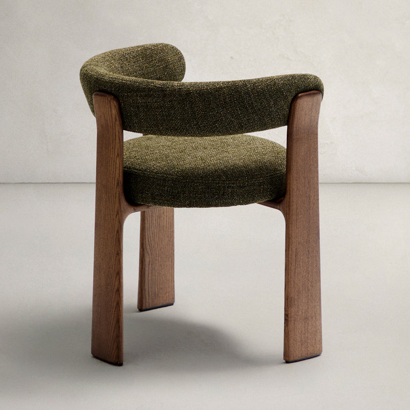 Kave Home - Granite Stuhl | Grün / Esche dunkel
