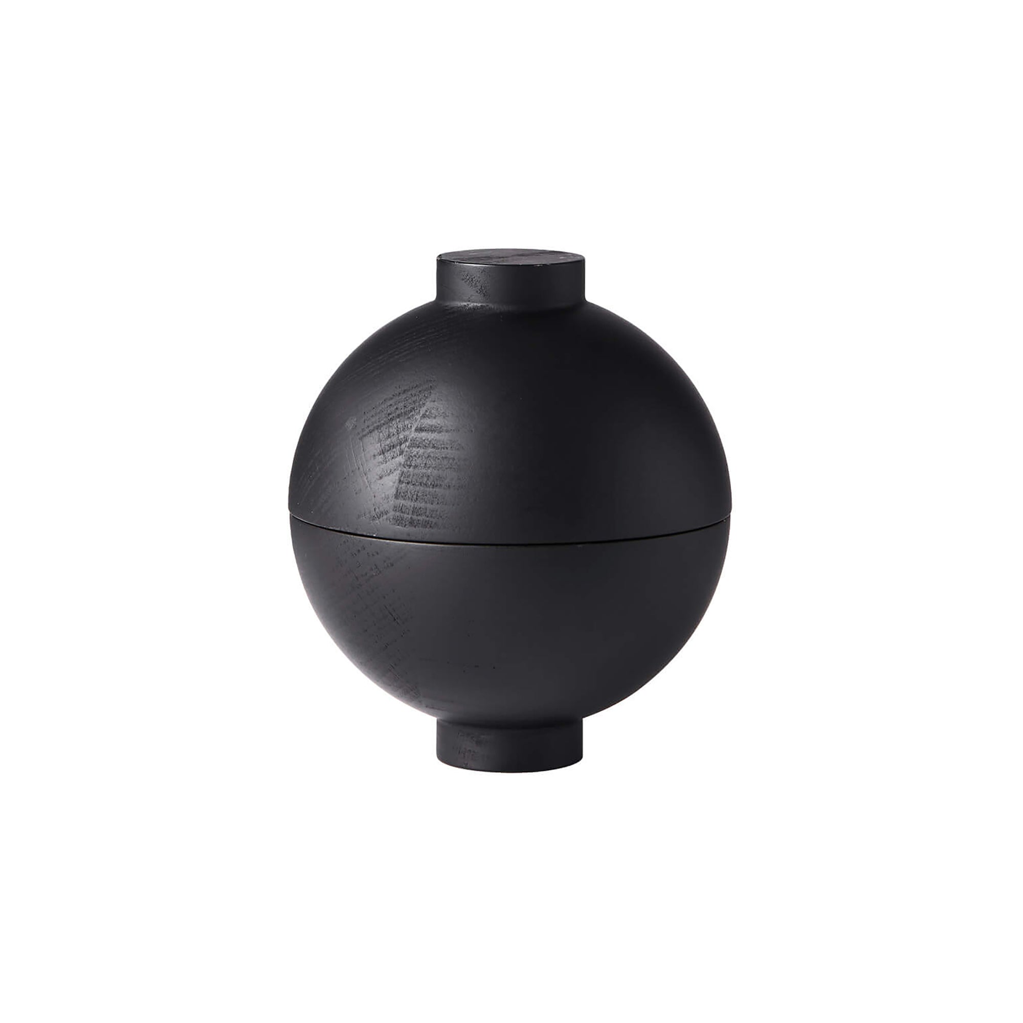 Kristina Dam Studio - Wooden Sphere Aufbewahrung | Ø 12 x H 15 cm / Eiche schwarz