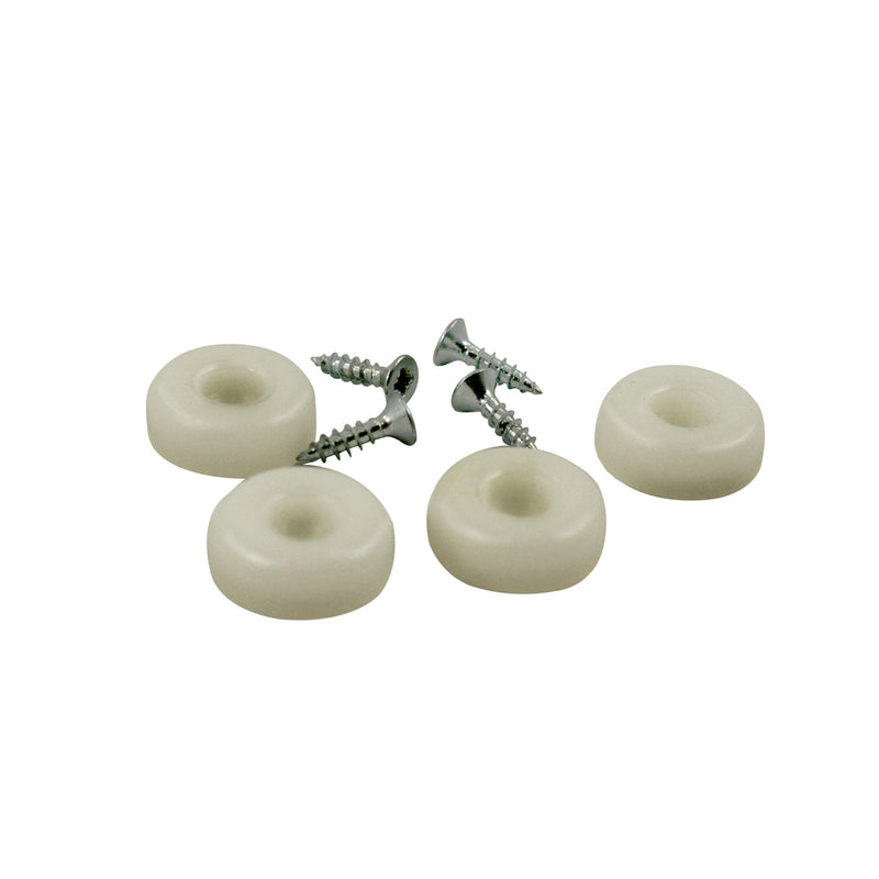 Vitra - Kunststoffgleitersatz für Plastic Chair DSW / DAW, 4er-Set | weiß