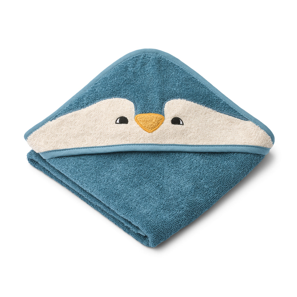 LIEWOOD - Albert Babyhandtuch mit Kapuze | Pinguin