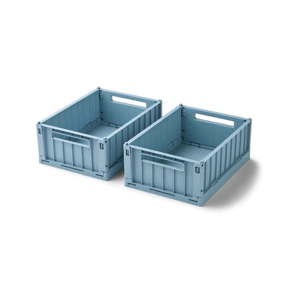 LIEWOOD - Weston Aufbewahrungsbox | 2er-Set / 25 x 18 x 9,5 cm / beach blue