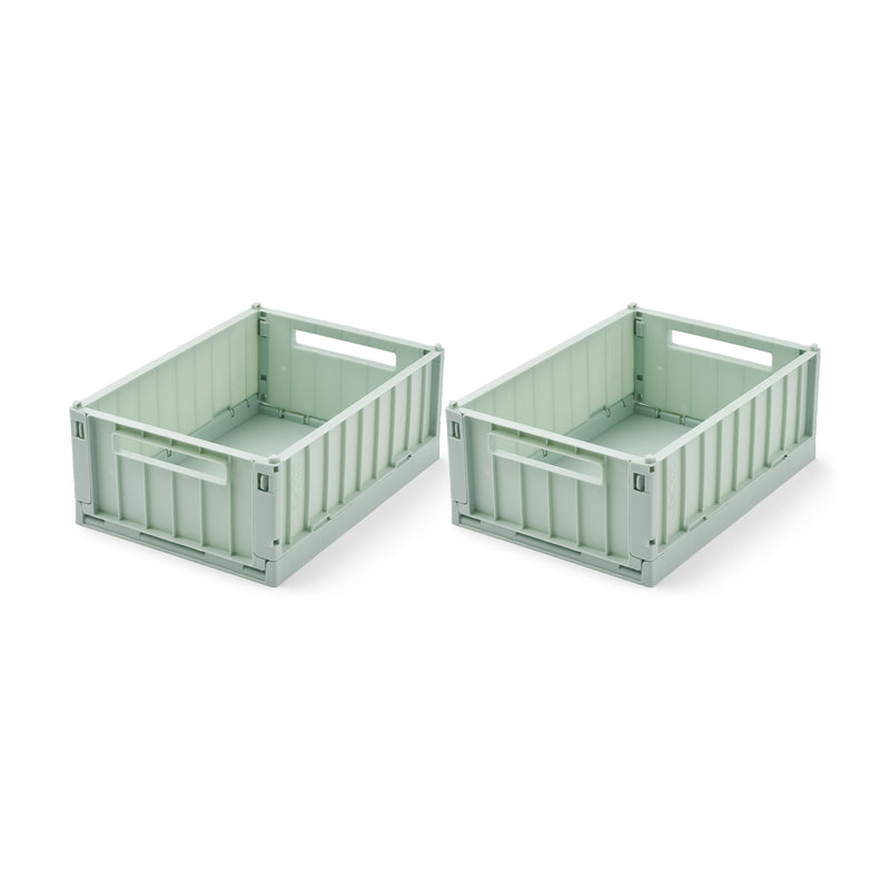 LIEWOOD - Weston Aufbewahrungsbox | 2er-Set / 25 x 18 x 9,5 cm / light peppermint