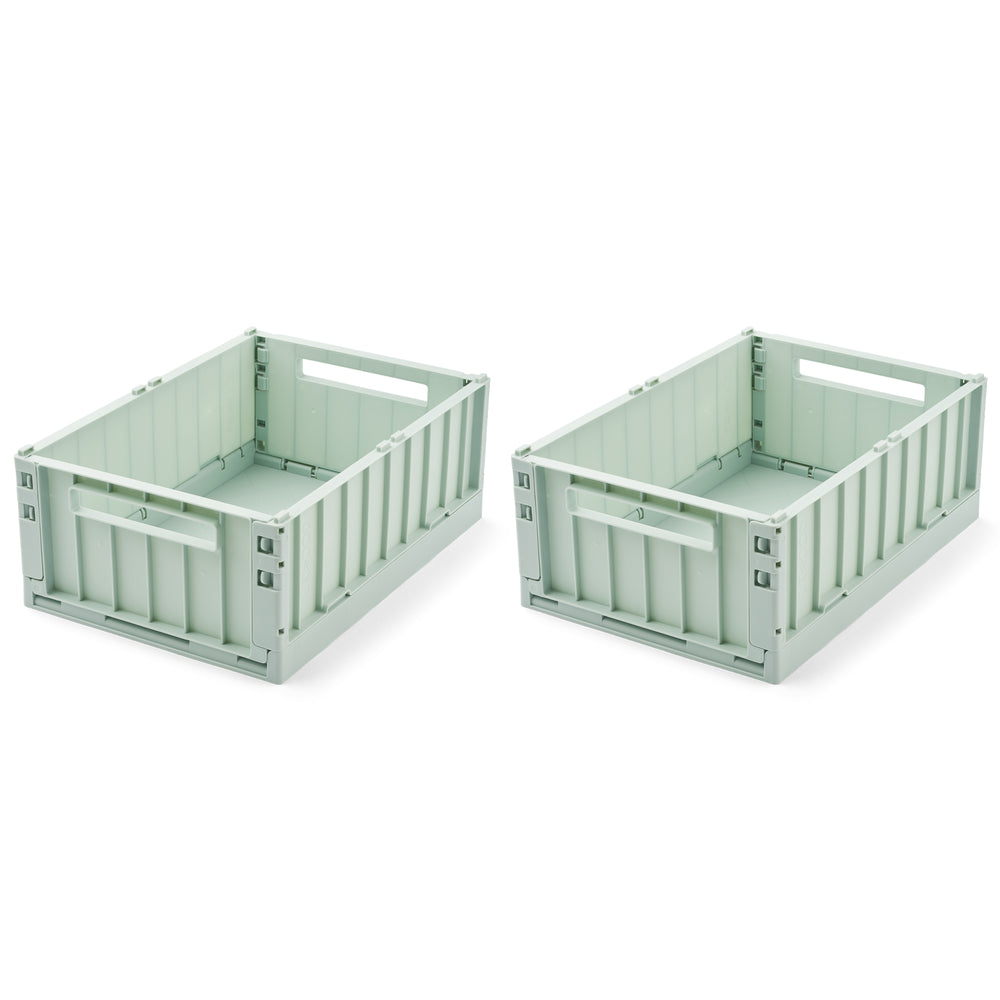 LIEWOOD - Weston Aufbewahrungsbox | 2er-Set / 36 x 25 x 13,5 cm / light peppermint