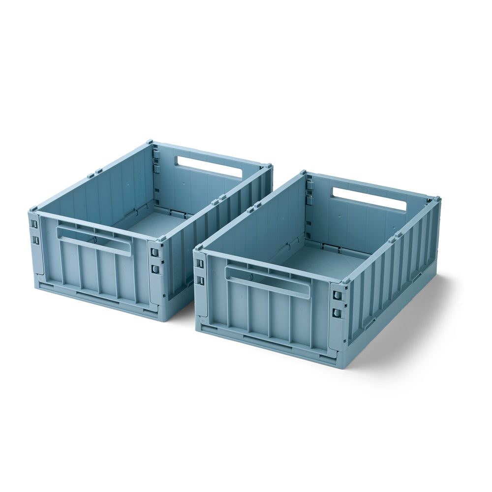 LIEWOOD - Weston Aufbewahrungsbox | 2er-Set / 36 x 25 x 13,5 cm / beach blue