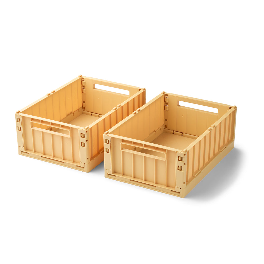 LIEWOOD - Weston Aufbewahrungsbox | 2er-Set / 36 x 25 x 13,5 cm / lemon yellow