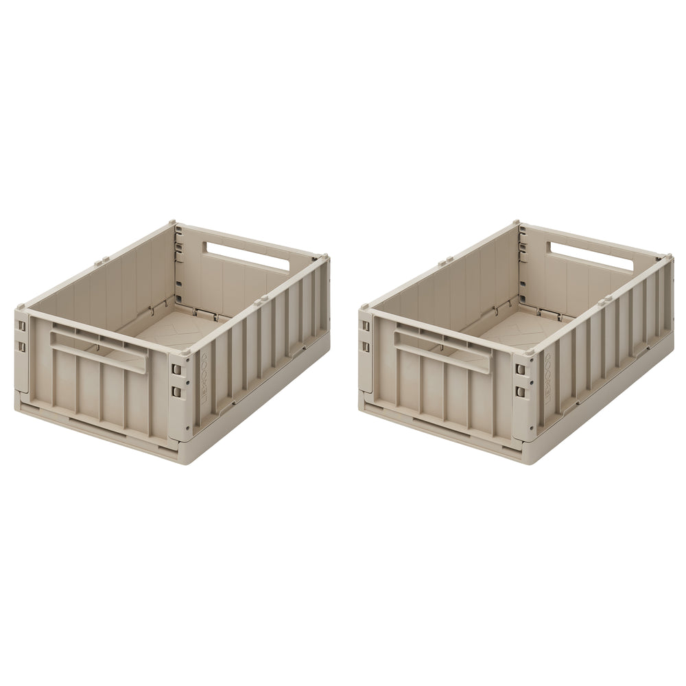 LIEWOOD - Weston Aufbewahrungsbox | 2er-Set / 36 x 25 x 13,5 cm / sandy
