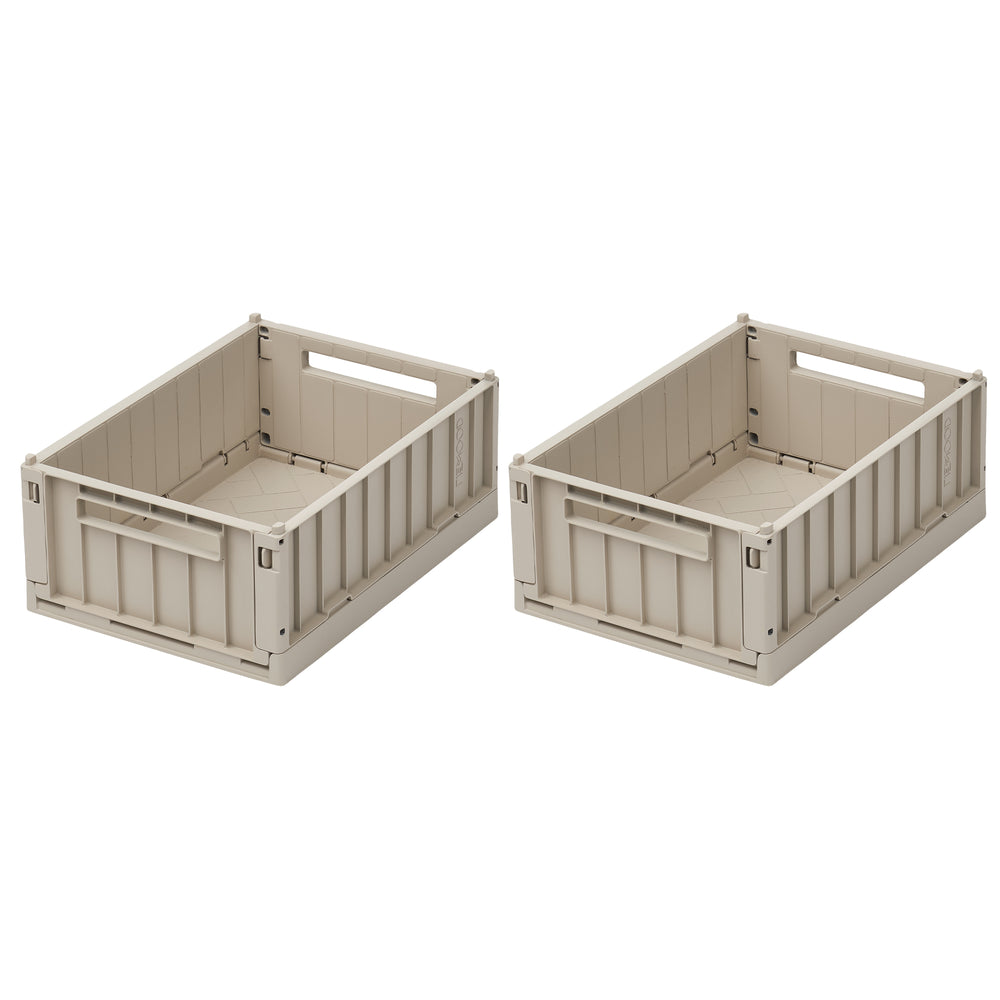 LIEWOOD - Weston Aufbewahrungsbox | 2er-Set / 25 x 18 x 9,5 cm / sandy