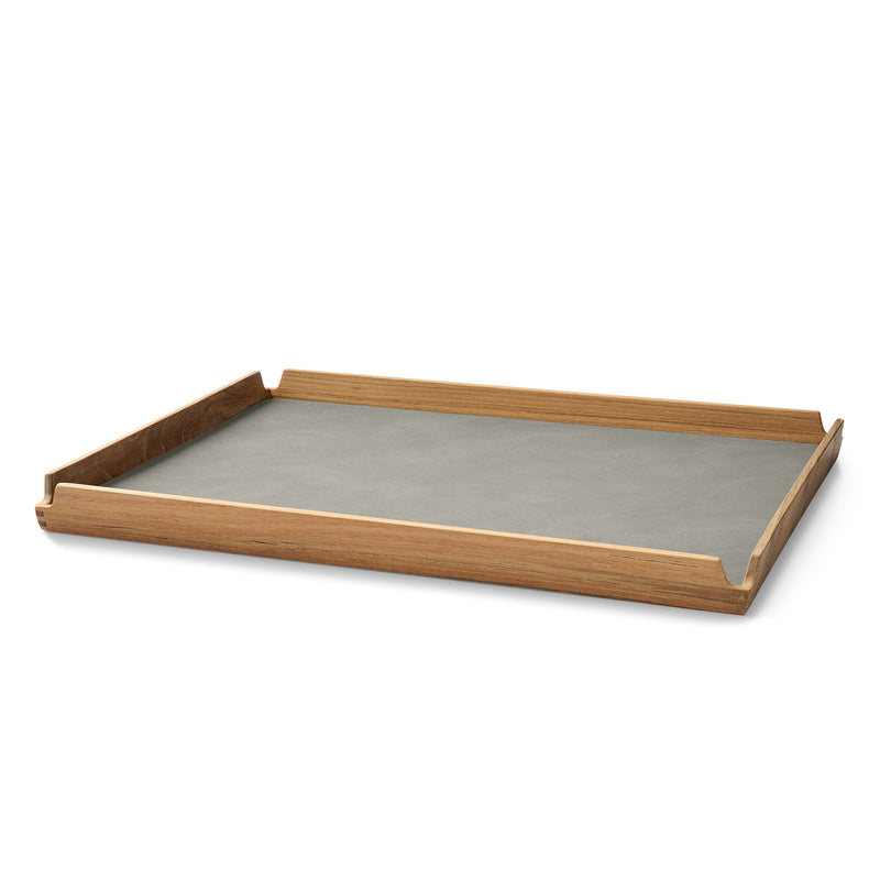 Lind DNA - Airy Teak Tablett Square | Nupo light grey / L