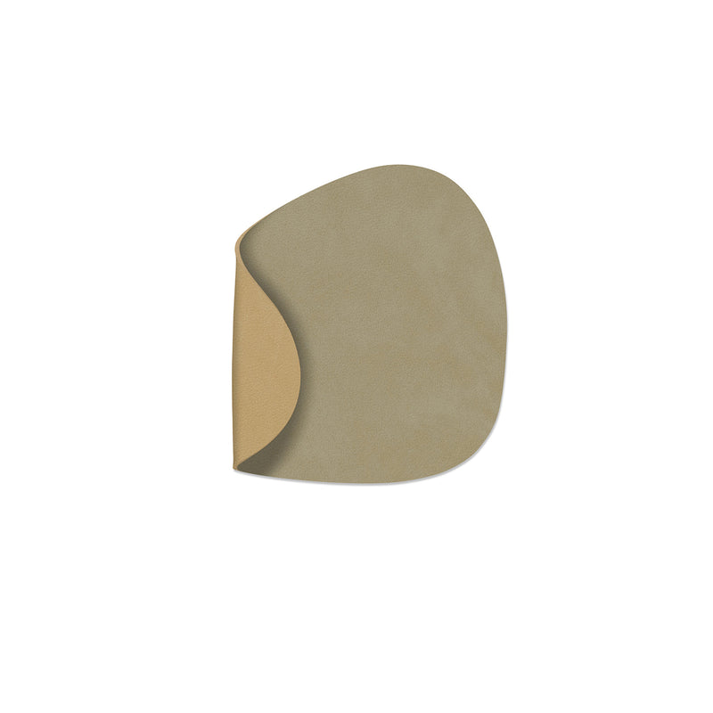 Lind DNA - Glasuntersetzer Curve Double | Nupo herbal dust/khaki