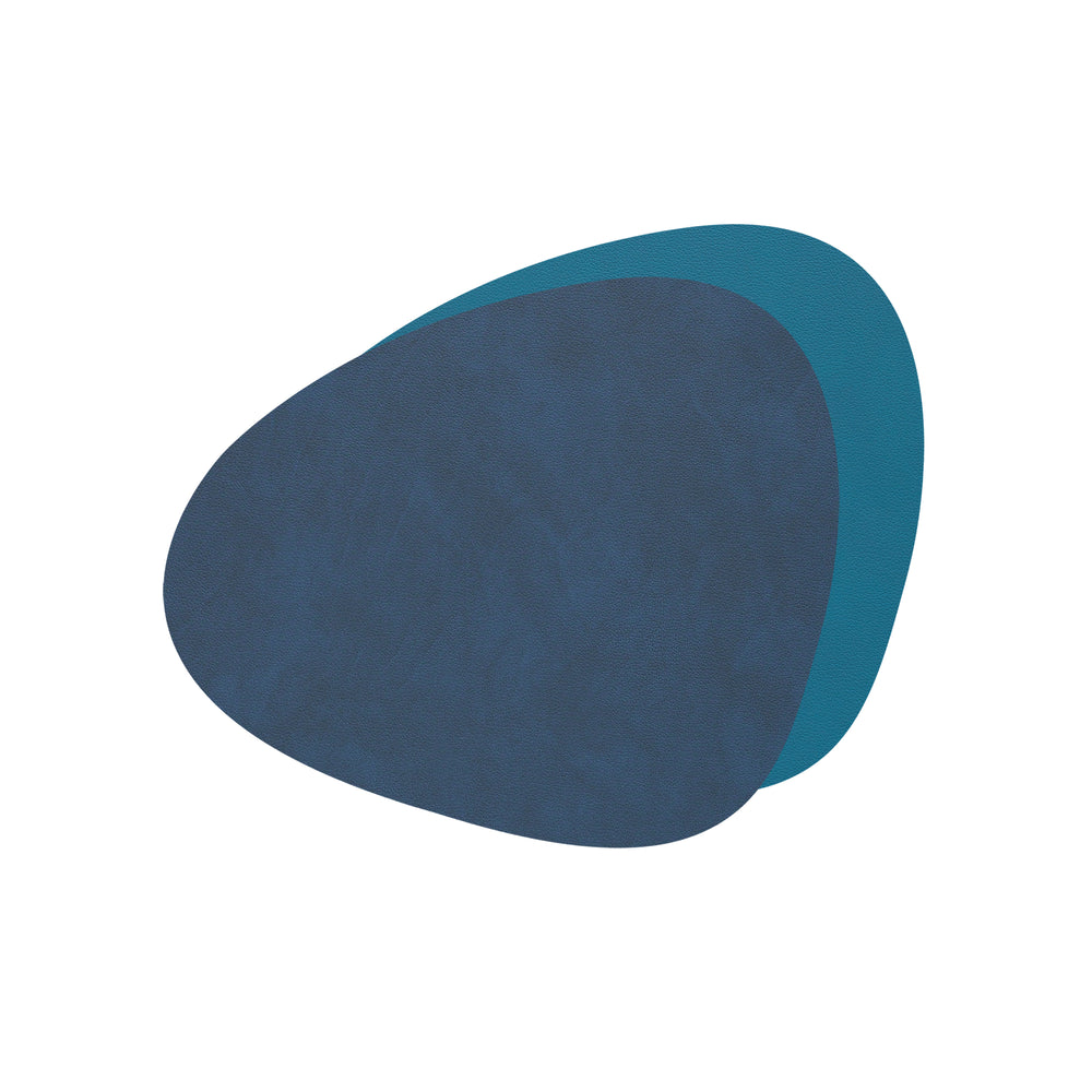 Lind DNA - Glasuntersetzer Curve Double | Nupo midnight blue/petrol
