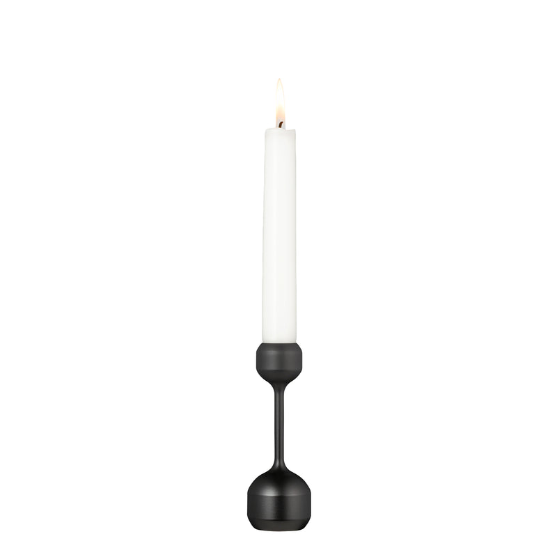 Lind DNA - Silhouette Kerzenhalter | Ø 4,2 x H 12 cm / schwarz