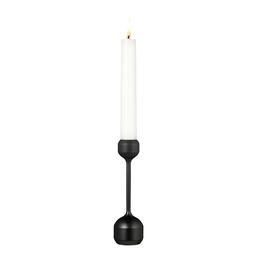 Lind DNA - Silhouette Kerzenhalter | Ø 4,2 x H 14,5 cm / schwarz