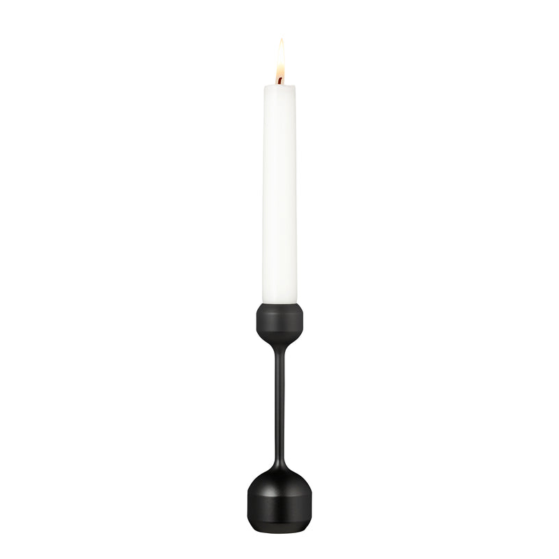 Lind DNA - Silhouette Kerzenhalter | Ø 4,2 x H 14,5 cm / schwarz