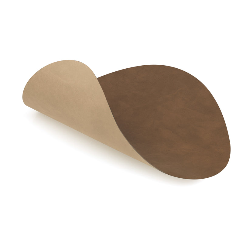 Lind DNA - Tischset Curve L Double | Cloud braun/Nupo sand