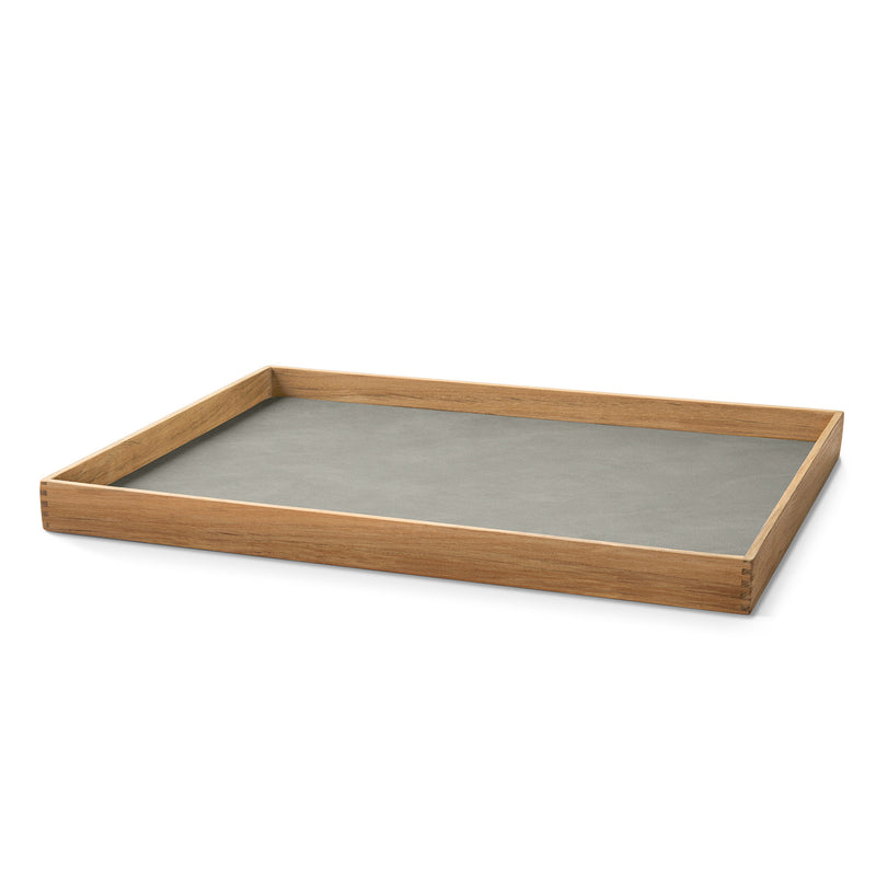 Lind DNA -Even Teak Tablett Square | Nupo light grey / L