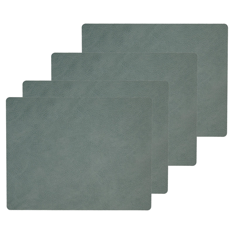Lind DNA - Tischset Square L (4er-Set) | Hippo pastellgrün