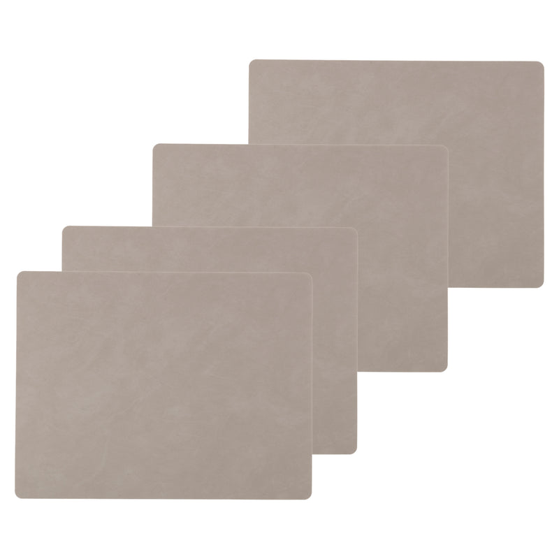 Lind DNA - Tischset Square L (4er-Set) | Nupo hellgrau