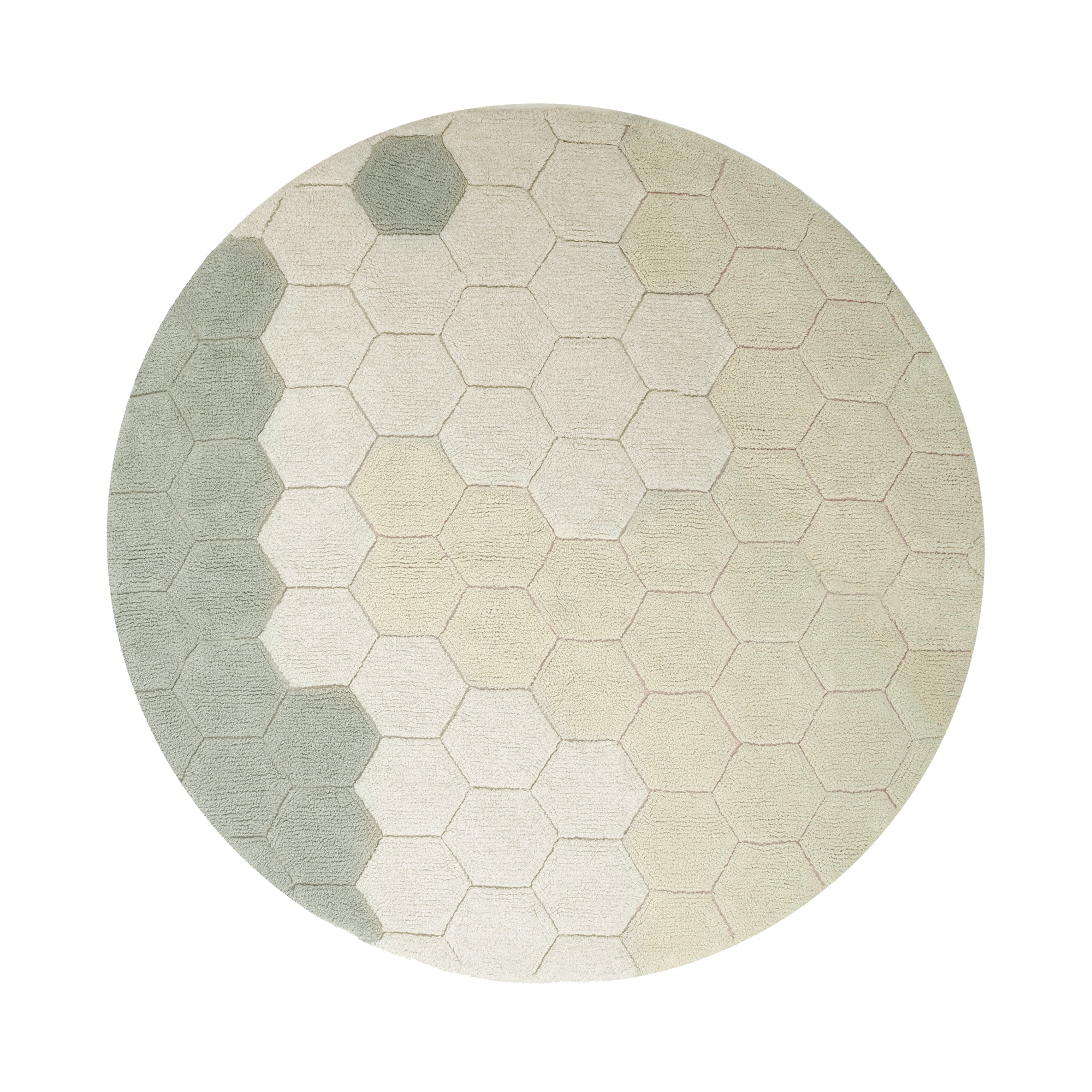Lorena Canals - Honeycomb waschbarer Teppich | blue sage/ivory/hellblau